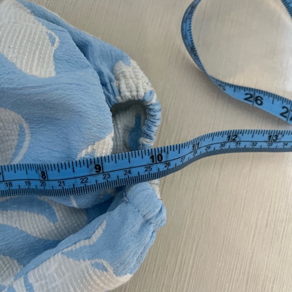 Stine Goya Top - Women's Small Blue White - Floral Peplum - Picture 13 of 13